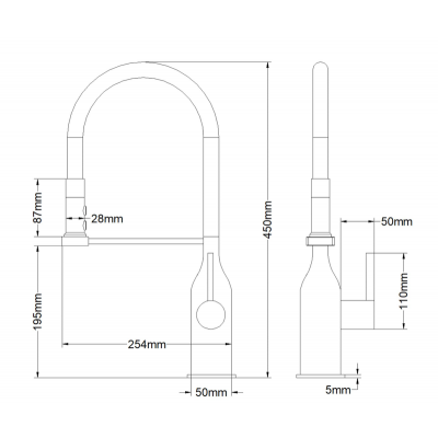 Змішувач для кухні Mixxus Premium Summer 017 BLACK REFL.BLACK (MI6961)