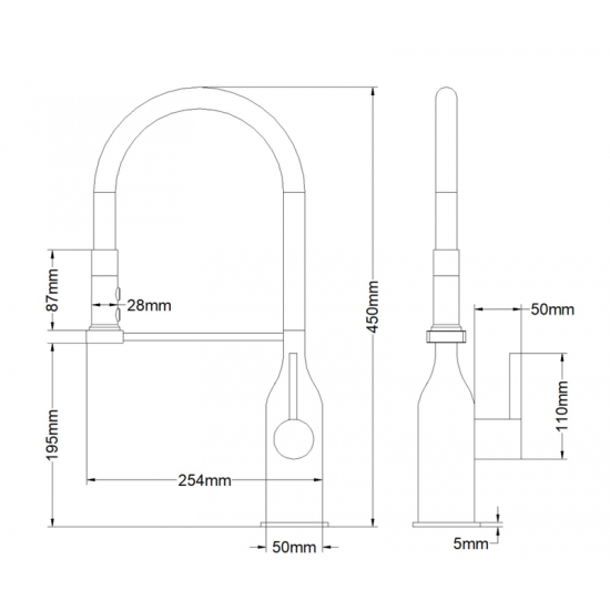 Змішувач для кухні Mixxus Premium Summer 017 BLACK REFL.BLACK (MI6961)