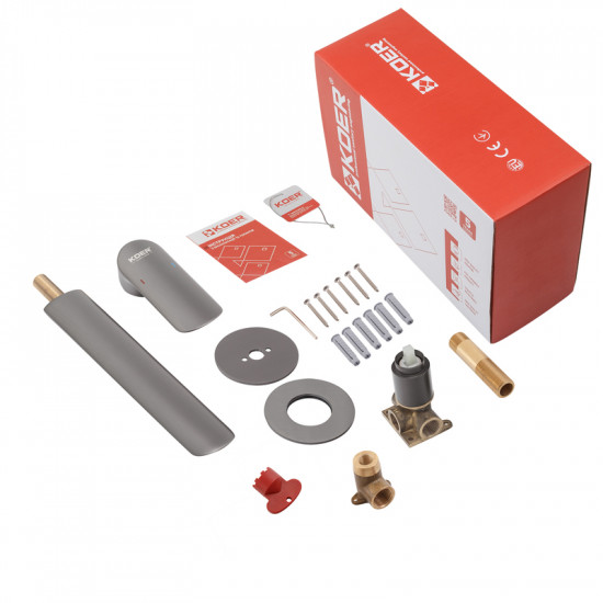 Смеситель для умывальника Koer KB-16028-07 встраиваемый (KR5300)