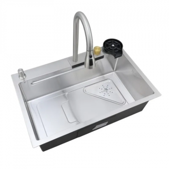 Мойка Mixxus Premium MH7246-SET-01.SUS304 с встроенным смесителем (MX1697)