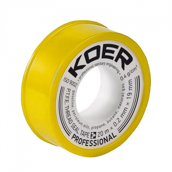 ФУМ лента для газа Koer STP-02 PRO 20M * 0.2mm * 19mm (KR0122)