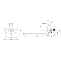 Смеситель для ванной Mixxus Premium MONE 006 EURO (MI6770)