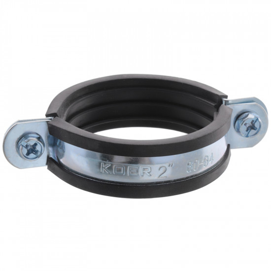 Хомут трубний оцинкований Koer KCB.20 2" (60-64) чорний (KR2800)