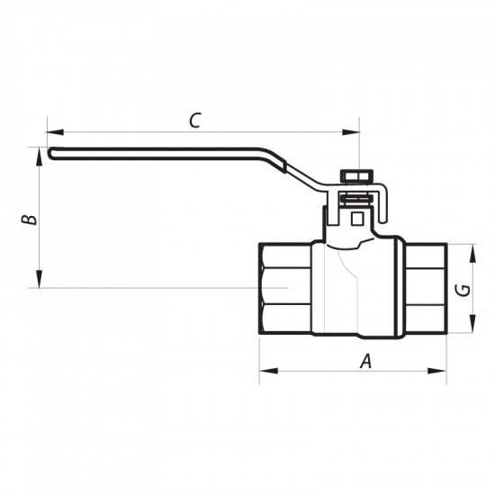 Кран кульовий 2" ГГР (NF.611) Nolf (NF2923)