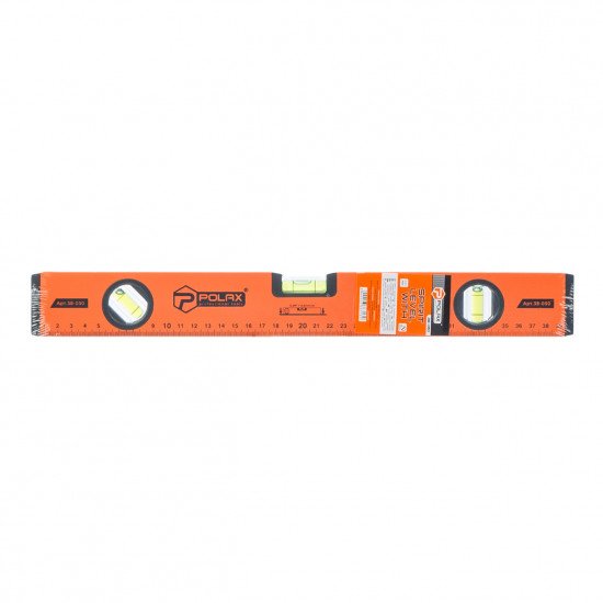 Рівень будівельний алюмінієвий Polax 400 мм 3 капсули (38-050)