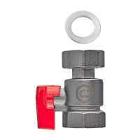 Кран шариковый Europrouct EP.610 - 1''FF ГГ с накидной гайкой, прямой (EP6217)