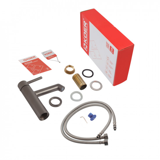 Змішувач для умивальника Koer KB-10029-07 Колір графіт (KR5495)