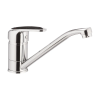 Смеситель для кухни Cron Magic 004 (черная ручка) (CR0105)