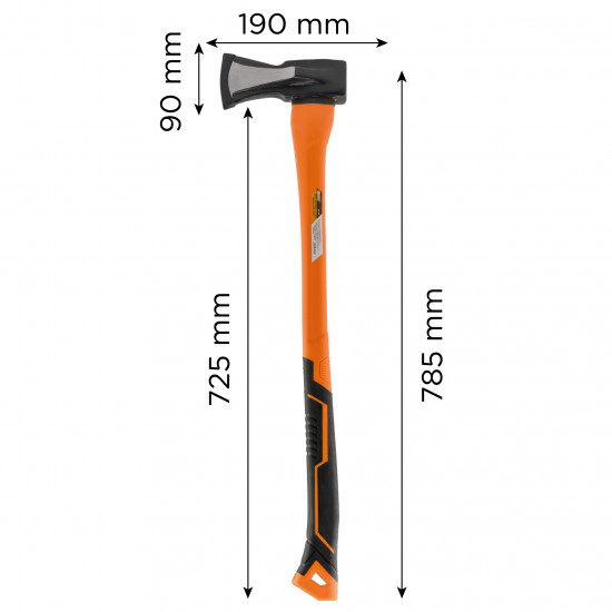 Колун для дров Polax 2000 г фібергласова ручка (36-008)