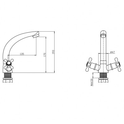 Кухонний змішувач Mixxus Mauro 273 (Nut) (MI6255)