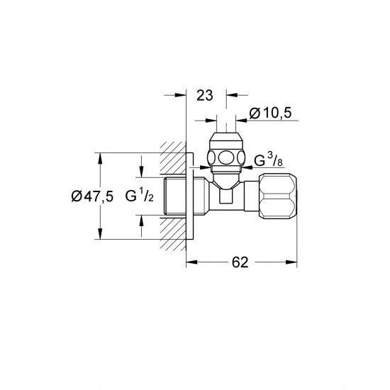 кутовий вентиль Grohe (2201700M)