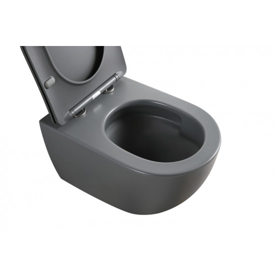 Унітаз підвісний Mixxus Premium ELLIPSE-0309-T1 GRAY 530x360x350mm система змиву TORNADO 1.0 (MP665