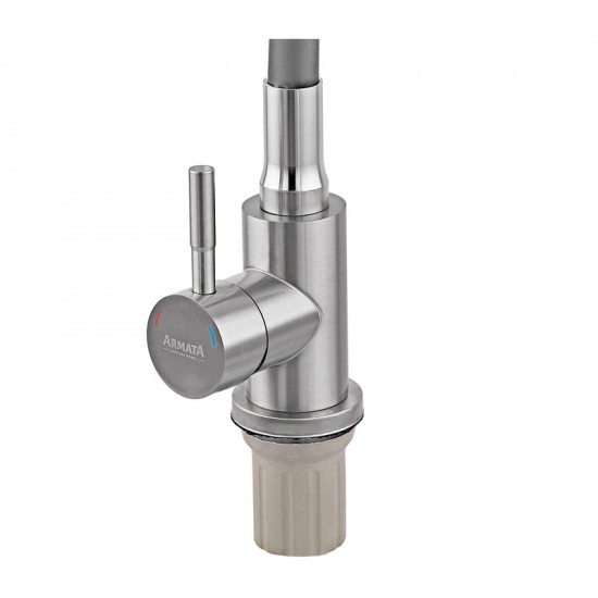 Смеситель для кухни Armata SUS-011 Refl.Gray с силиконовым изливом (излив серый) (CH6481)