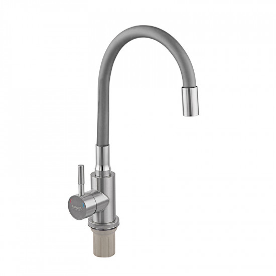 Смеситель для кухни Armata SUS-011 Refl.Gray с силиконовым изливом (излив серый) (CH6481)