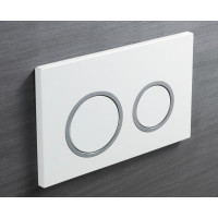 Панель смыва Koer KT-0605-03 220x140x12mm пластиковая, кнопка круглая (KR5316)