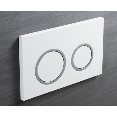 Панель змиву Koer KT-0605-03 220x140x12mm пластикова, кнопка кругла (KR5316)