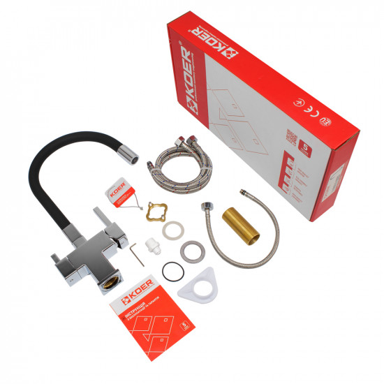 Змішувач для кухні Koer KB-72023-01 з виходом для питної води (KR5008)