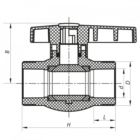 Кран шаровой PPR КШ для хол. воды 20 (Koer K0082.PRO) (KP0099)