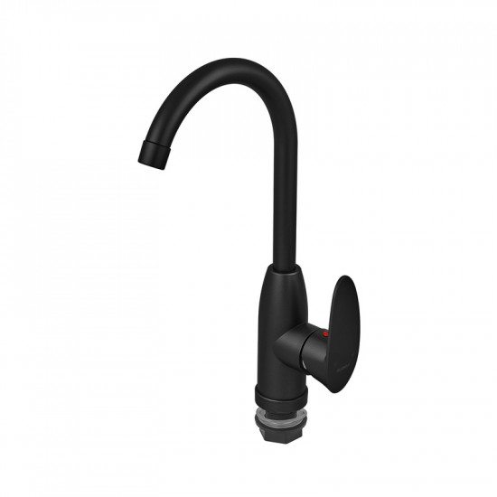 Змішувач для кухні Plamix Cezar-011-B SET Matte black (з підведенням) (PM0668) Змішувач для кухні Plamix Cezar-011-B SET Matte black (з підведенням) (PM0668)