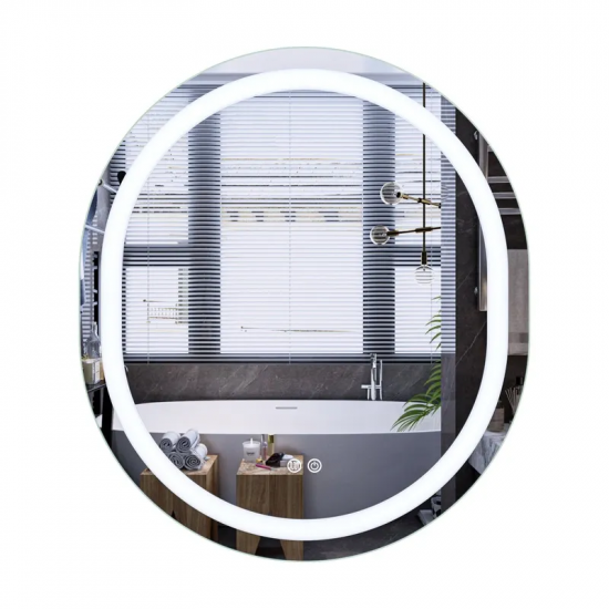 Зеркало Mixxus Premium ELLIPSE MV05-80x70-REVERSE (LED Touch, Anti-fog, диммер (3-6,5kK)) (MP6643)