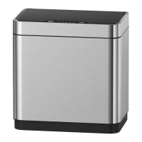 Сенсорное прямоугольное ведро для мусора Koer TC-020312-02 12 л цвет нержавейка (KR5586)