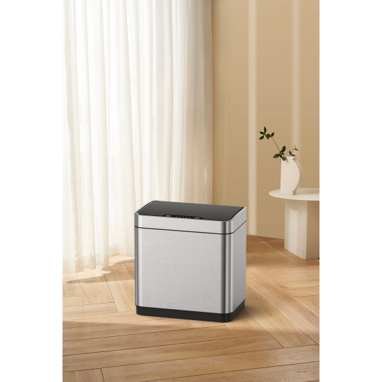 Відро для сміття сенсорне прямокутне Koer TC-020312-02 12 л колір нержавійка (KR5586)