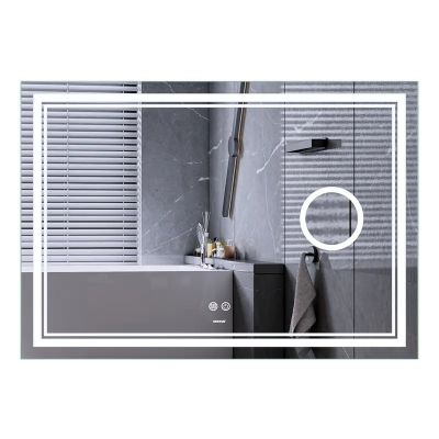 Зеркало Mixxus Premium QUADRO MR20-120x80 (LED Touch, Anti-fog, димер, линза) (MP6624)