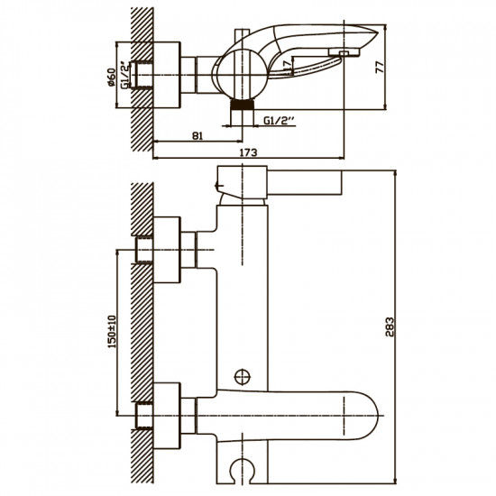 Змішувач для ванни Haiba Alaska 009 (HB0015) Змішувач для ванни Haiba Alaska 009 (HB0015)