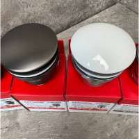 Донный клапан для умывальника Koer PW-01-11 1 1/4'' (кнопка) (Белая керамическая накладка) (KR3405)