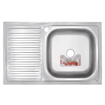 Кухонная мойка накладная Zerix Z8050R-04-160E (Satin) (ZX1615)