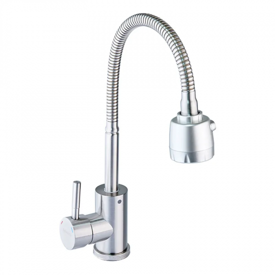 Змішувач для кухні Armata SUS-011 Reflector (з рефлекторним виливом, нерж. сталь) (CH6185)