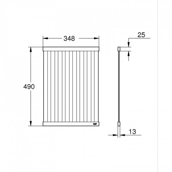 Складна велика полиця для посуду L-розмір 490 Grohe (40854SD0)