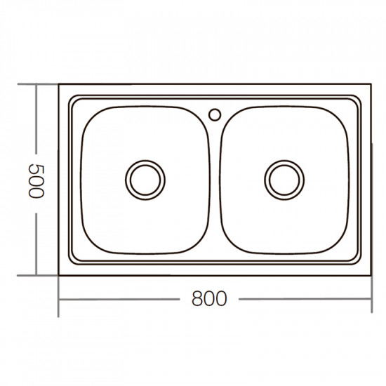Мийка кухонна ZERIX Z8050D-08-180E (satin) (ZM0569)