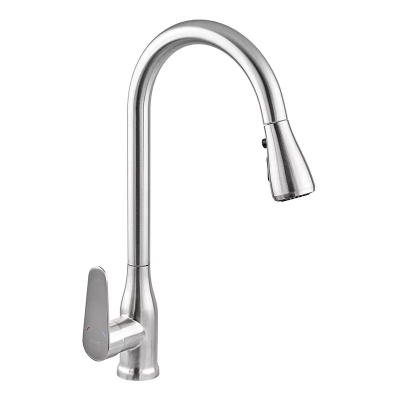 Змішувач для кухні з висувною лійкою Zerix PUL-014 з нерж. сталі SUS304 (ZX5034)