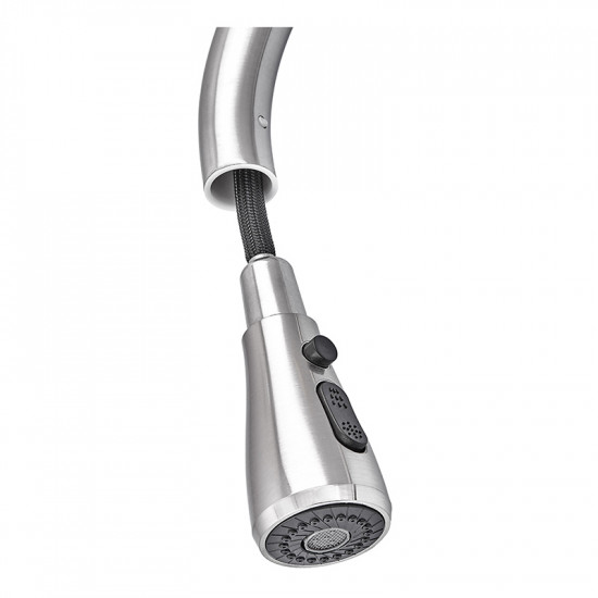 Змішувач для кухні з висувною лійкою Zerix PUL-014 з нерж. сталі SUS304 (ZX5034)