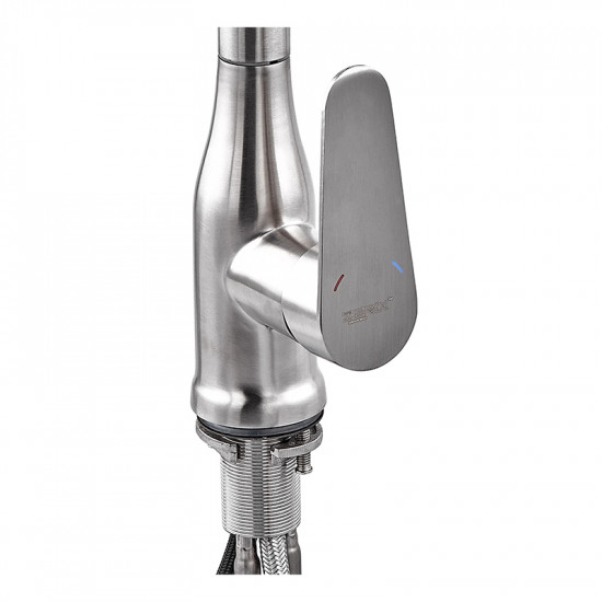 Змішувач для кухні з висувною лійкою Zerix PUL-014 з нерж. сталі SUS304 (ZX5034)