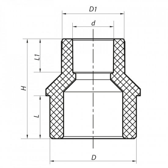 Муфта редукционная Нb 25x20 PPR Koer K0056.PRO (KP0066)