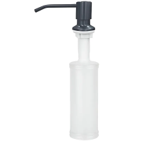 Дозатор для рідкого мила врізний ZERIX DIS-01.SUS NANO-BLACK з нержавіючої сталі SUS304 300 мл (ZX5