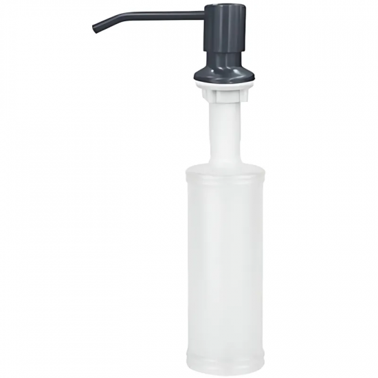 Дозатор для жидкого мыла врезной ZERIX DIS-01.SUS NANO-BLACK из нержавеющей стали SUS304 300 мл (ZX5)