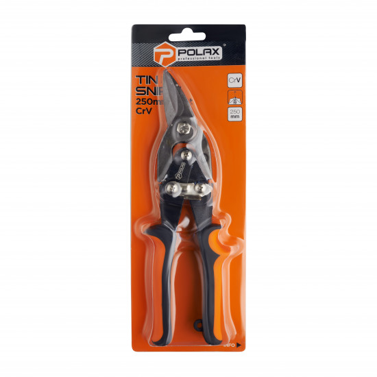 Ножиці по металу Polax 250 мм праві Cr-V (25-003)