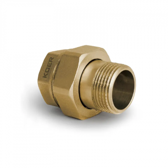 Згін американка прямой, без никеля Koer KR.341.WN - 1/2" (KR4736)