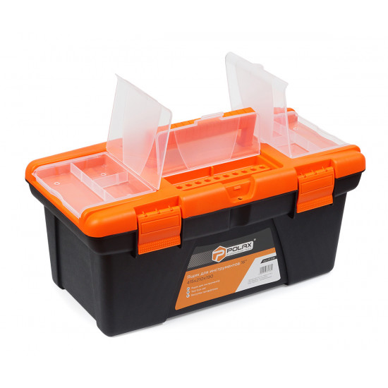 Ящик для інструментів Polax пластикові замки 16" (01-016)