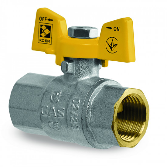 Кран кульовий Koer KG.207 - 3/4" FF ГГМ (газ) (KR4959)