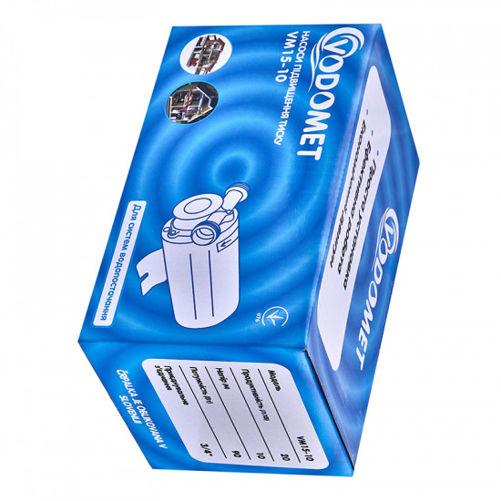 Насос повышениия давления Vodomet VM15-10 Н=10М, Q=1,2кбМ, P=90Вт (корпус - нерж) (VO4205)