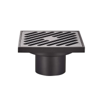 Душевой трап Koer FD10-100x100-180-Black (прямое отведение) (Черный) (KR3414)