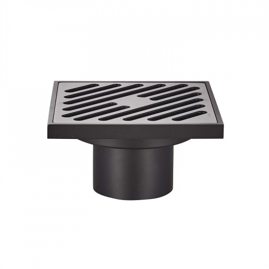 Душовий трап Koer FD10-100x100-180-Black (пряме відведення) (Чорний) (KR3414)