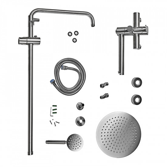 Душевая колонна с смесителем Mixxus DAX-007-J из нержавеющей стали SUS304 (MI6075)