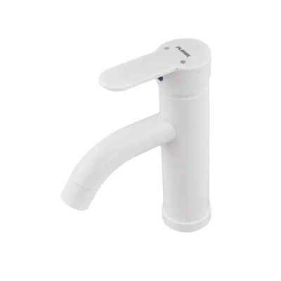 Змішувач для умивальника Plamix Raul-001-B White (без підведення) (PM0652)