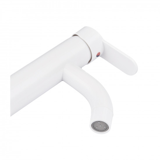 Змішувач для умивальника Plamix Raul-001-B White (без підведення) (PM0652)