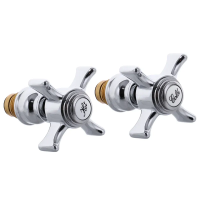 Ручки с кран-буксами (пара) Haiba Ручки Zeus (резина) (AC0567)